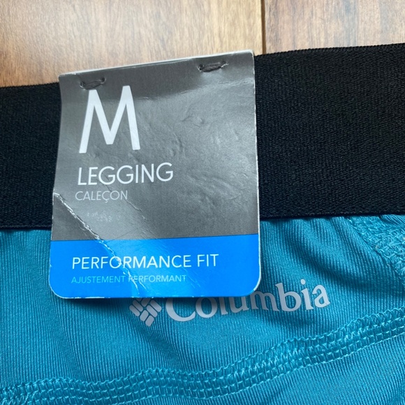 Columbia Women's Midweight Tight Omniwick Teal Leggings Medium NWT - Picture 6 of 9